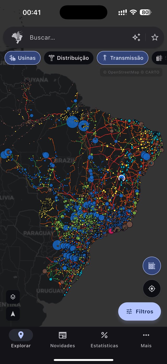 Mapa de usinas